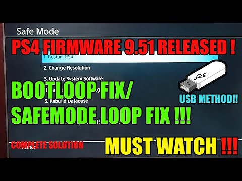 PS4 9.51 UPDATE! | How to SAFELY INSTALL PS4 9.51 UPDATE | PS4 Bootloop ERROR FIX!