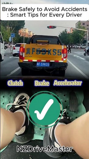 🚗 Brake Safely to Avoid Accidents: Smart Tips for Every Driver #drivingwrittentestdmv #tips #skills