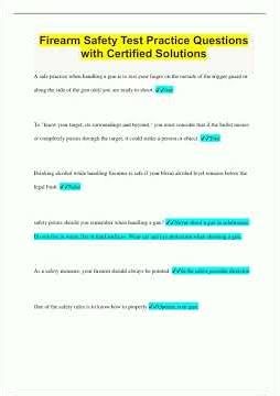 Firearm Safety Test Practice Questions with Certified Solutions731