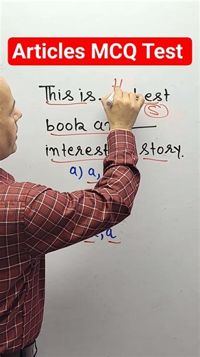 Articles MCQ Test – Can You Get It Right? 🤔English Shorts