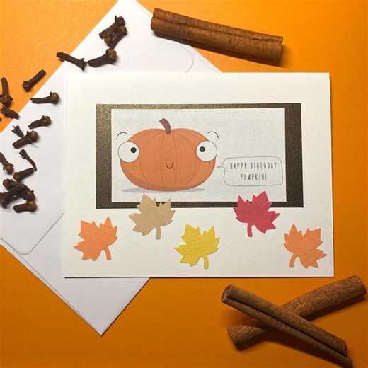 Fall Birthday Card, "happy Birthday Pumpkin!" - Etsy