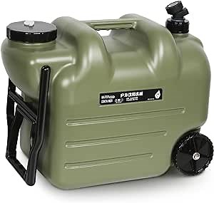 PalProt® Water Storage Container with Spigot | 7.4 Gal - Camping Water Jug with Portable Rolling Wheel - Reusable Long Term Water Dispenser with Hose - BPA Free Food Grade Emergency Water Tank