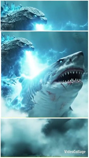Godzilla battles Meg #godzilla #meg #jurassic #dinosaurs