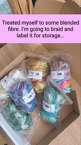 I treated myself to some beautiful blended fibre from @worldofwool and I decided to braid it and label it, so that when I come to pick my next spin I can have a good visual look and some lovely sensory vibes to help decide what I am using next 😆 Hey it makes sense to me! Isn't it just visually stunning to look at though!! #fibre #fiber #blendedtop #spinning #spinningwheel #handspunyarn #handspun #handspinning #beingorganised #crafts #crafty #fibreartist #fiberartist | Craft and a Cuppa
