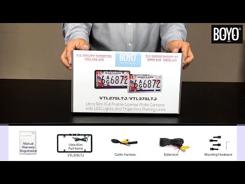 BOYO Premium License Plate Backup Camera VTL275LTJ VTL375LTJ VTL405LTJ VTL425LTJ