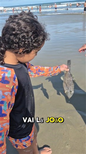 Caesar caught a fish.