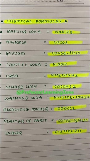 Chemical Formulas #shortviral #education