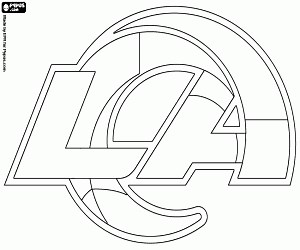 Los Angeles Rams logo coloring page printable game