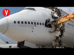 תיעוד: גריטת מטוס אל על שיצא משירות