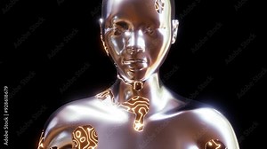 Exploring the fusion of technology and art in a human-like digital sculptural form