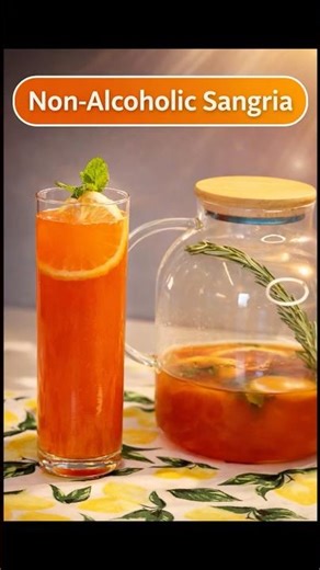 Summer Special Drink 🍊 Non Alcoholic Sangria #shorts #mocktailrecipe #drink #recipe