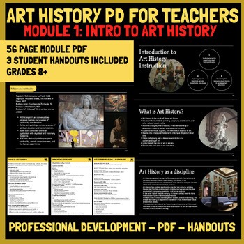 Professional Development for Art Teachers   3 Student Handouts (Grades 8 )
