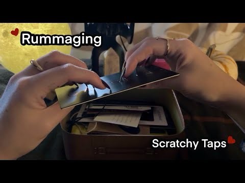 ASMR Tag Rummaging & Scratchy Taps, No Talking
