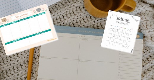 12 semainiers pour enfant à imprimer gratuitement