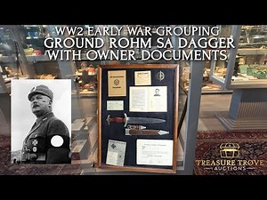 RARE WW2 Grouping - SA Dagger with Ground Röhm Inscription and Owner Documents & Awards