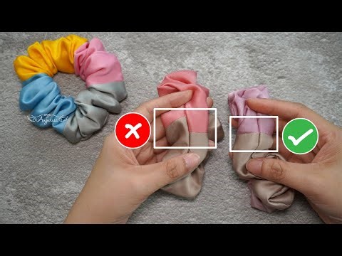 The SECRET to Make MULTI COLOR SCRUNCHIES 😍 How to Make Four Colored Scrunchies