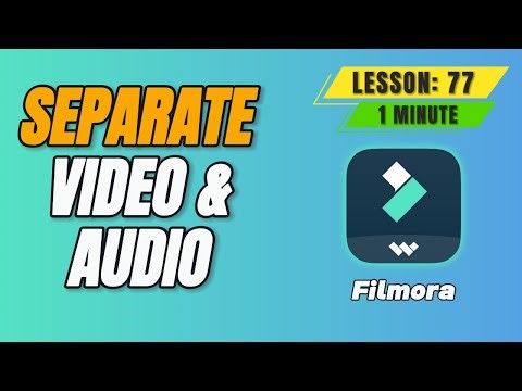 How to Separate Audio from Video in ‪@FilmoraWondershare‬ - Lesson 77 Filmora Tutorial