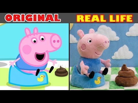 George Needs a Potty !!! - Peppa Pig Original vs Real life | Peppa Pig Animation