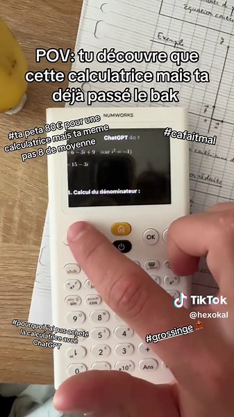 ChatGPT dans une Numworks🤔 #triche #tricher #bac #lycee #calculatrice #numworks #chatgpt #ia