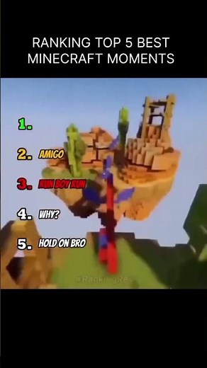 ranking top 5 Minecraft moment #minecraft