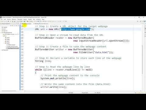 Lab08 Networking Programming with Java URL Class and its methods