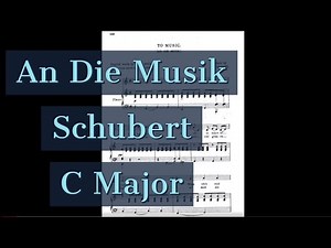 An Die Musik Schubert Piano Accompaniment Karaoke C Major Low Voice