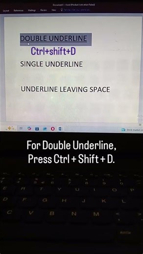Learn how to draw single underline, double underline, and underline leaving space in MS Word easily💻