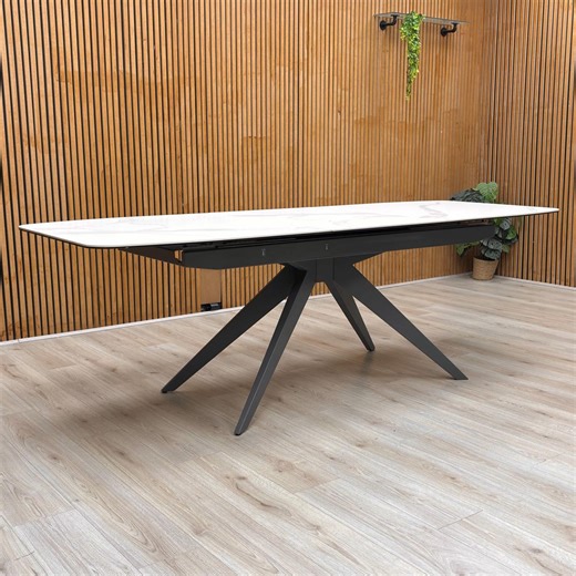 Furniture Village ‘carrera’ Ceramic Top 180cm Pop up Extending Dining Table - Etsy