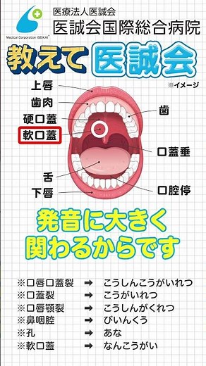 口唇口蓋裂の基礎知識と治療・ケアを学ぶ 第2回～口蓋裂の治療～【教えて医誠会】 #shorts