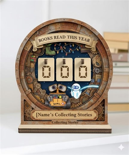 WALL-E Book Tracker Sign – Futuristic Reading Log for Book Lovers | Pixar Robot Decor | Eco-friendly Literacy Tracker Gift ORERT023 - Etsy