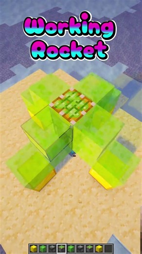 WORKING ROCKET! #minecraft #shorts