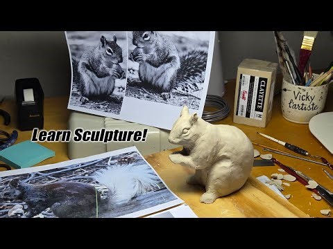 April 23- How to Start Sculpting in Clay - Sculpt a Kaibab Squirrel - Day 3