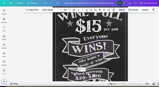 Wine Pull Game Template | Auction Fundraiser (canva Digital Download) - Etsy