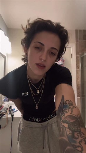 Sierra Locklear on Instagram: "🖤🐼🤍 #wlw #masc"