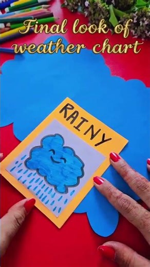 How to make Easy Beautiful paper weather chart🌈Craft Tutorial #trending#viral#short#funny#shortvideo