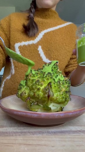Whole Roasted Romanesco Recipe | Vegan Cauliflower Cheese