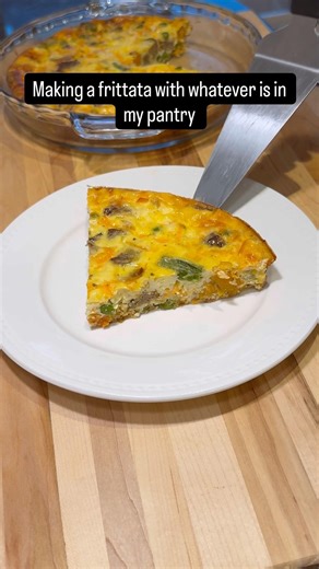 Best frittata hack using pantry staples #homecooking #frittata #kitchentips