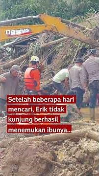 'Akhir perjuangan anak mencari sang ibu yang hilang di banjir bandang Sumbar