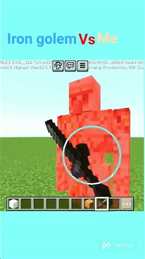 Iron Golem vs Me 💥 Can I Survive This Fight? 😱⚔️#Minecraft #IronGolem #MinecraftShorts