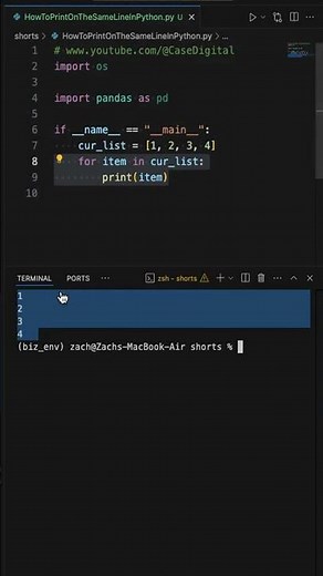 How To Print On The Same Line In Python