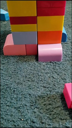 Building a Tower with Mega Bloks First Builders | Fun Block Stacking Activity