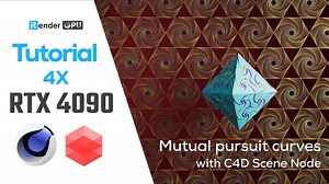 C4D带有场景节点的相互追踪曲线 教程 | iRender（中英文字幕）_哔哩哔哩_bilibili