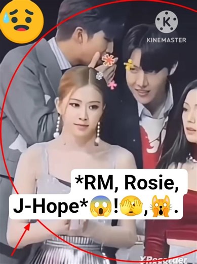 RM and also J-Hope noticed that rosie's outfit stripe were just opened, casually!!!..🙀🫣.#shorts#cute