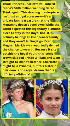 Why Princess Charlotte Can NEVER Wear Diana’s $400M Tiara! 🚫👑