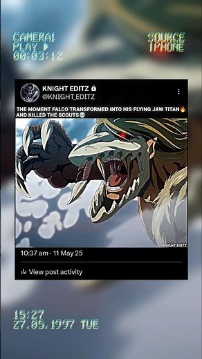 THE MOMENT FALCO TRANSFORM INTO HIS FLYING JAW TITAN 🔥