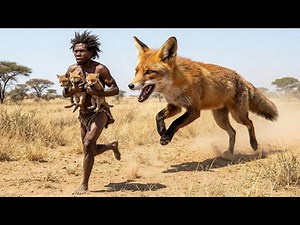 Life Ancient Million Years Ago: Prehistoric Man Confronts Giant Fox Mother | Python and Fox Pup