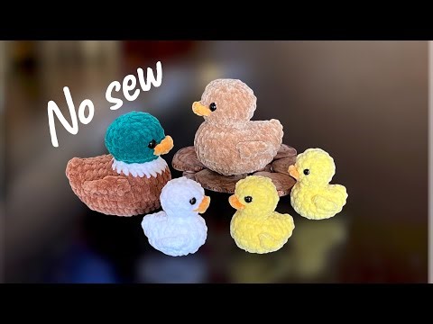 Crochet Duck Family 🐥 EASY Amigurumi Ducks / No Sewing Required / Duck Family crochet pattern Etsy