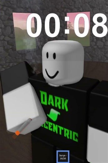 Smoking a cigarette in Roblox