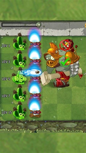 PvZ 2 - Four Cell Attack - Pea Pod & Torchwood Plant Team Vs Roman Gargantuar Zombies #shorts