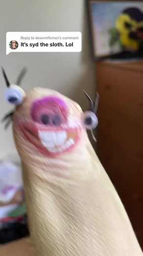 Sid the Sloth Greeting Dawn with Stump Art | Disability TikTok